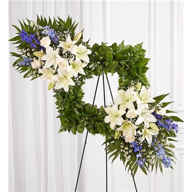 Cherished Remembrance&trade; Wreath - Blue & White